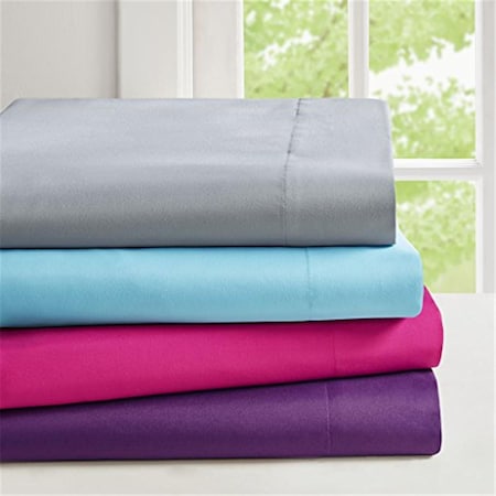 Sheet Set With Side Storage Pockets - Gray, Twin Extra Large Size